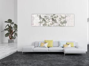 Obraz - Rośliny w gipsie (170x50 cm)