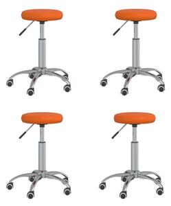 Krzesła stołowe, 4 szt., pomarańczowe, sztuczna skóra