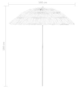 Parasol plażowy w hawajskim stylu, biały, 180 cm