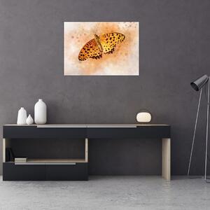 Obraz - Pomarańczowy motyl, akwarela (70x50 cm)