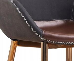 Krzesło K304 ciemnoszare/brązowe