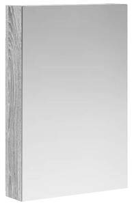 Szafka z lustrem do łazienki szary sonoma 40 x 10,5 x 60,5 cm