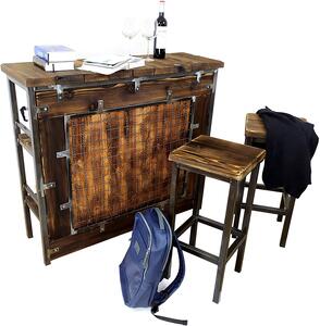 CHYRKA® Stół barowy stołek barowy krzesło barowe meble barowe SAMBOR Loft Vintage Bar Industrial Design Handmade drewno metal