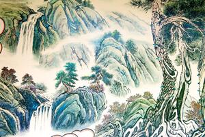 Tapeta chińskie malarstwo pejzażowe