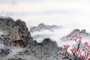 Tapeta tradycyjne chińskie malarstwo pejzażowe