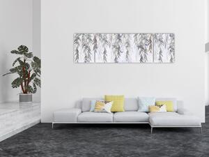 Obraz - Gałązki wierzby z motylami (170x50 cm)