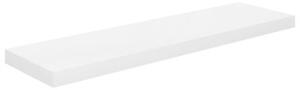 Półki ścienne, 2 szt, wysoki połysk, białe, 90x23,5x3,8 cm, mdf