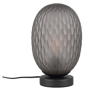 Lampa stołowa w kolorze matowej czerni ze szklanym kloszem (wysokość 28,5 cm) Facette – Trio