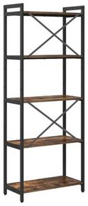 Półka na książki dąb wędzony 60 x 30 x 155 cm