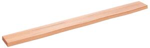 Półka, jasnobrązowa, 100x10x2cm, lakierowane lite drewno dębowe