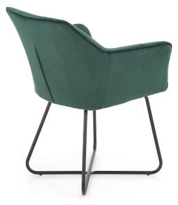 Krzesło K377 VELVET ciemno zielone