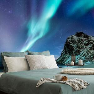 Samoprzylepna fototapeta zorza polarna w Norwegii