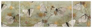 Obraz - Vintage motyle (170x50 cm)
