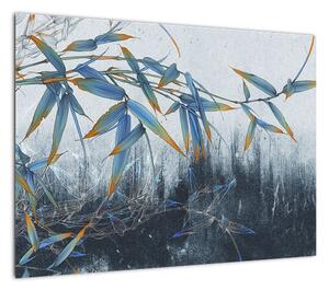 Obraz - Bambus na ścianie (70x50 cm)