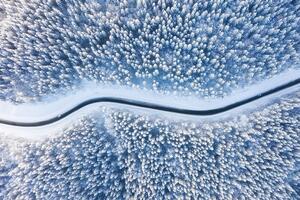Samoprzylepna fototapeta widok na zimowy krajobraz