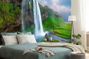 Fototapeta majestatyczny wodospad na Islandii