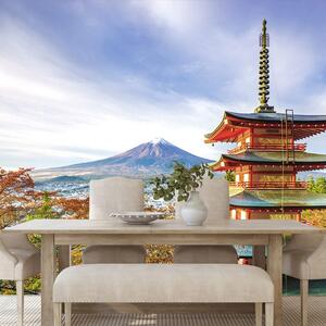 Samoprzylepna fototapeta widok na Chureito Pagoda i górę Fuji