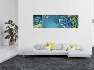 Obraz - Liście roślin tropikalnych (170x50 cm)