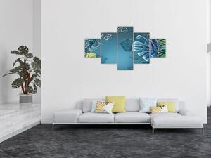 Obraz - Liście roślin tropikalnych (125x70 cm)
