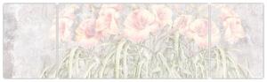 Obraz - Freska lilii (170x50 cm)