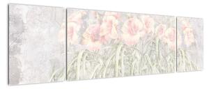 Obraz - Freska lilii (170x50 cm)