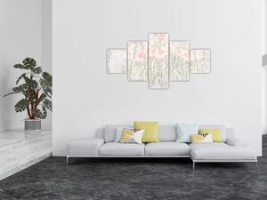 Obraz - Freska lilii (125x70 cm)