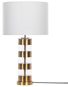 Nowoczesna lampa stołowa oświetlenie dekoracja mieszkania biało-złota Beatton Beliani
