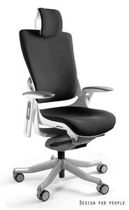 Fotel biurowy WAU 2 biały/czarny tkanina