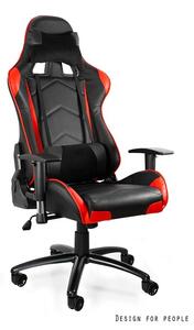 Fotel biurowy gamingowy DYNAMIQ V5 czarny/czerwony