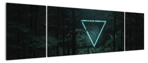 Obraz - Neonowy trójkąt w dżungli (170x50 cm)