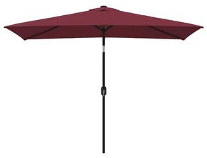 Parasol ogrodowy na metalowym słupku, 300 x 200 cm, bordowy