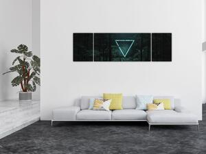 Obraz - Neonowy trójkąt w dżungli (170x50 cm)