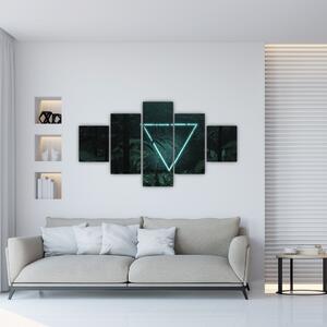 Obraz - Neonowy trójkąt w dżungli (125x70 cm)