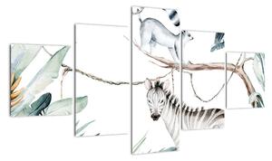 Obraz - Zwierzęta egzotyczne (125x70 cm)