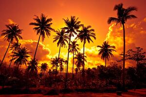 Tapeta palmy kokosowe na plaży