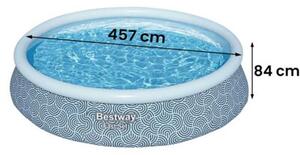 Basen ogrodowy rozporowy Bestway rodzinny dla dzieci 457x84 cm pompa 9w1