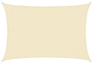 Żagiel przeciwsłoneczny, 160 g/m², kremowy, 3x5 m, hdpe