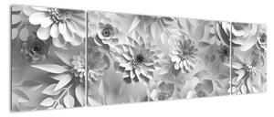 Obraz - Białe kwiaty (170x50 cm)