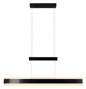 Lampa wisząca LED w kolorze matowej czerni z metalowym kloszem Arcola – Trio