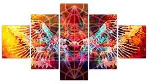 Obraz - Merkaba ze skrzydłami, abstrakcja (125x70 cm)