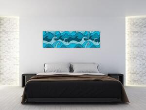 Obraz - Abstrakcja, morze (170x50 cm)