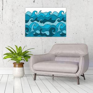 Obraz - Abstrakcja, morze (70x50 cm)