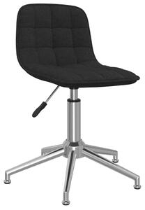 Obrotowe krzesło biurowe, czarne, obite tkaniną