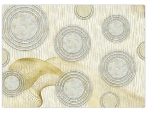 Obraz - Abstrakcja, marmurowe kręgi (70x50 cm)