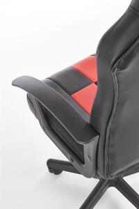 Fotel dla dziecka STORM czarny/czerwony