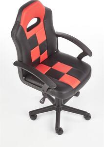 Fotel dla dziecka STORM czarny/czerwony