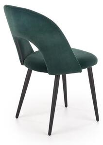 Krzesło K384 VELVET ciemno zielone