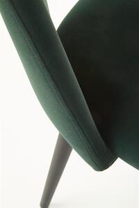 Krzesło K384 VELVET ciemno zielone