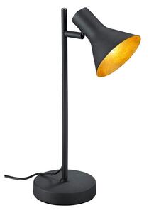 Czarna metalowa lampa stołowa z metalowym kloszem (wysokość 39 cm) Nina – Reality