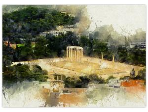 Obraz - Świątynia Zeusa, Ateny, Grecja (70x50 cm)
